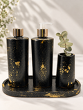 Conjunto Preto e Dourado em Concreto